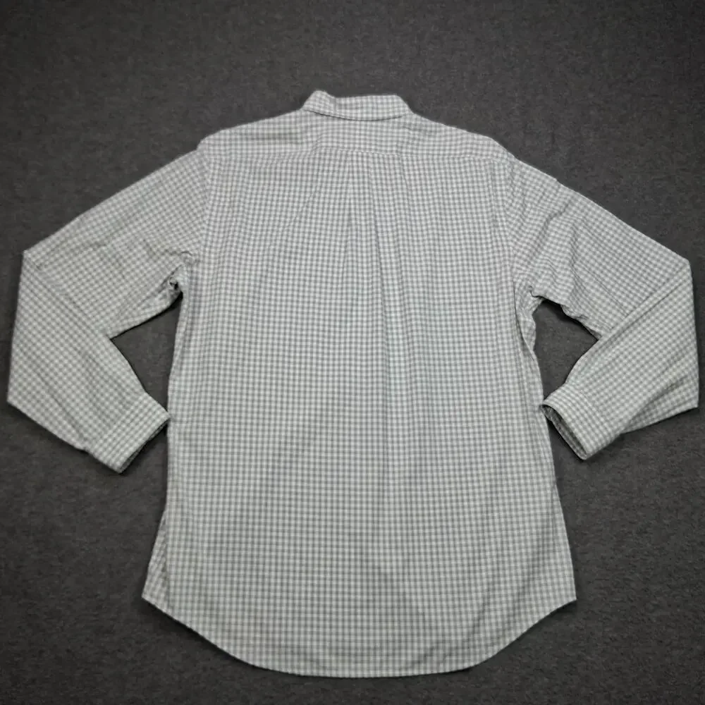 Polo Ralph Lauren Shirt Mens XL Gray Check Classic Fit Long Sleeve Button Up